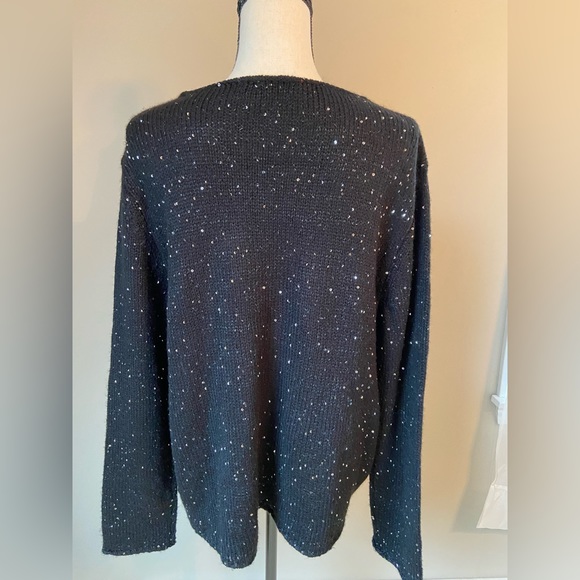 Narciso Rodriguez Black sweater with Sequins | Women’s Sz XL - Picture 2 of 8